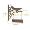 Wall-mounted birdbath 27x13x23 cm "Welcome" wall-mounted bird bath bowl garden decoration brown 