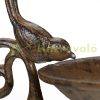 Wall-mounted birdbath 27x13x23 cm "Welcome" wall-mounted bird bath bowl garden decoration brown 