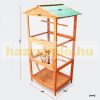 Wooden birdcage 174 cm high standing outdoor cage with roof