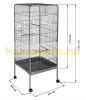 Birdcage 146 cm high cage standing on legs