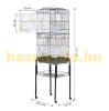 Birdcage birdhouse with 4 wheels 47.5x37x153 cm black 