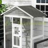 Birdcage wooden birdhouse with 4 perches 112x68x54 cm bitumen roof waterproof