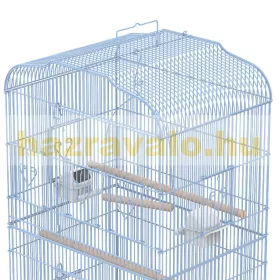   Madárkalitka 4 kerékkel ellátott madárház 47,5x37x153 cm fehér