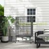 Birdcage 94x57x153 cm with perch, bird toys, removable bottom tray, gray birdhouse 