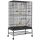 Birdcage 97x58x160 cm with accessories, perch, bird toys, removable bottom tray, black birdhouse 