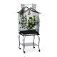 Bird cage house-shaped cage standing on curved legs 140 x 62 x 59 cm