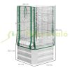 Raised bed and greenhouse 53x53x90 cm with plant runner grid with plastic cover