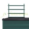 Planter box with raised bed storage space 85x40x135 cm with sliding doors, stainless steel frame in green color