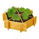 Raised wooden 18x70x70 cm hexagonal outdoor bed, planter box