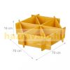 Raised wooden 18x70x70 cm hexagonal outdoor bed, planter box