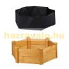 Raised wooden hexagon-shaped outdoor herb planter box 30x90x90 cm