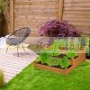 Raised bed wooden stepped planting box 46x122x122 cm three-level bed