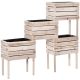 Wooden raised bed 4-piece set 50x30x60 cm outdoor planter, planter box