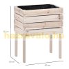 Wooden raised bed 4-piece set 50x30x60 cm outdoor planter, planter box