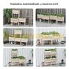 Wooden raised bed 4-piece set 50x30x60 cm outdoor planter, planter box