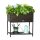 Polyrattan raised bed brown 70x30x72 cm outdoor planter, planter box with shelf 