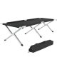 Elevated camping bed foldable camping/festival bed up to 150kg load, black