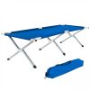 Elevated camping bed foldable camping/festival bed up to 150 kg load, blue