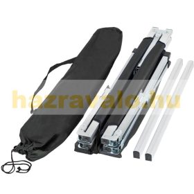   Magasított kempingágy összecsukható kemping/fesztivál ágy 150kg terhelésig, fekete