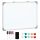 Magnetic board 60x1.8x45 cm wall note board, with accessories, 4 markers 1 sponge, 10 magnets white