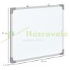 Magnetic board 60x1.8x45 cm wall note board, with accessories, 4 markers 1 sponge, 10 magnets white