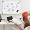 Magnetic board 60x1.8x45 cm wall note board, with accessories, 4 markers 1 sponge, 10 magnets white