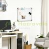 Magnetic board 60x1.8x45 cm wall note board, with accessories, 4 markers 1 sponge, 10 magnets white