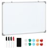 Magnetic board 90x1.8x60 cm wall note board, with accessories, 4 markers 1 sponge, 10 magnets white