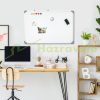 Magnetic board 90x1.8x60 cm wall note board, with accessories, 4 markers 1 sponge, 10 magnets white