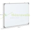 Magnetic board 90x1.8x60 cm wall note board, with accessories, 4 markers 1 sponge, 10 magnets white