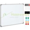 Magnetic board 90x1.8x60 cm wall note board, with accessories, 4 markers 1 sponge, 10 magnets white