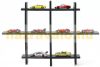 Wooden model model shelf 1:43 small car, collector's shelf 64x44x7 cm dark brown 