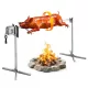 malac grill, bárány grill, nyársas grill, 1321 mm-es forgónyárs grill, AC 220-240 V, 8 fokozatú elektromos forgónyárs grillsütő szett 60 kg teherbírással, 38 W-os motorral, grillsütő szett partikra