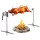 malac grill, bárány grill, nyárs grill, 1422,4 mm-es forgónyárs grill, AC 220-240 V, 8 fokozatú elektromos forgónyárs grill szett 60 kg teherbírással, 38 W-os motor, grill szett partikra