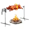 Forgónyársas grill 38W egész malac és bárány sütéséhez, 132 cm, 40 kg teherbírás