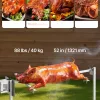 Forgónyársas grill 38W egész malac és bárány sütéséhez, 132 cm, 40 kg teherbírás