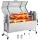 forgógrilles grill 38 W szopós malac grill bárány grill faszén grill (1168.4 mm grillhossz) 60 kg teherbírással és kerekekkel és 4 irányú magasságállítással és fedéllel, rozsdamentes acél elektromos grillkészlet kempingezéshez