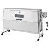 Elektromos forgónyársas faszenes grill 116,8 cm 38W motorral, 60 kg teherbírással, fedéllel, rozsdamentes acél kivitelben