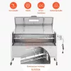 Elektromos forgónyársas faszenes grill 116,8 cm 38W motorral, 60 kg teherbírással, fedéllel, rozsdamentes acél kivitelben