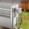 Elektromos forgónyársas faszenes grill 116,8 cm 38W motorral, 60 kg teherbírással, fedéllel, rozsdamentes acél kivitelben