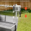 Elektromos forgónyársas faszenes grill 121,8 cm 38W motorral, 60 kg teherbírással, 4 fokozatú magasságállítással és szélvédő lemezzel