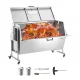 báránygrill, malacgrill, nyársas grill, 130 kg-os BBQ nyárs (60 W) sertés-, bárány-, kecskehúshoz, kereskedelmi forgónyárs grill zárható kerekekkel, kültéri kempingezéshez