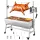 Rotisserie Grill 38 W szopós malac grill bárány grill faszén grill (94 cm grillhossz) 60 kg teherbírással és kerekekkel és 7-utas magasságállítással, rozsdamentes acél elektromos grillkészlet kempingezéshez