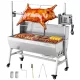 Rotisserie Grill 38 W szopós malac grill bárány grill faszén grill (94 cm grillhossz) 60 kg teherbírással és 7-utas magasságállítással és védőlemezzel, rozsdamentes acél elektromos grillkészlet kempingezéshez
