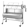Elektromos forgónyársas faszenes grill 94 cm 38W motorral, 60 kg teherbírással, 7 fokozatú magasságállítással és szélvédő lemezzel