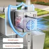Elektromos forgónyársas faszenes grill 94 cm 38W motorral, 60 kg teherbírással, 7 fokozatú magasságállítással és szélvédő lemezzel