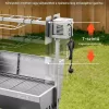 Elektromos forgónyársas faszenes grill 94 cm 38W motorral, 60 kg teherbírással, 7 fokozatú magasságállítással és szélvédő lemezzel