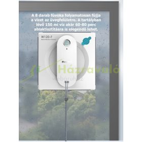   Ablaktisztító robot W120-F vezetékes kivitel extra víz fúvókával és távirányíróval - Intelligens tisztítási útvonal ablakpucoló