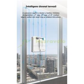   Ablaktisztító robot W120-P vezetékes kivitel extra víz fúvókával és távirányíróval APP- Intelligens tisztítási útvonal akkumulátorors ablakpucoló