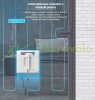 Window cleaning robot W120-P wired version with extra water nozzle and remote control APP- Intelligent cleaning route battery-powered window cleaner